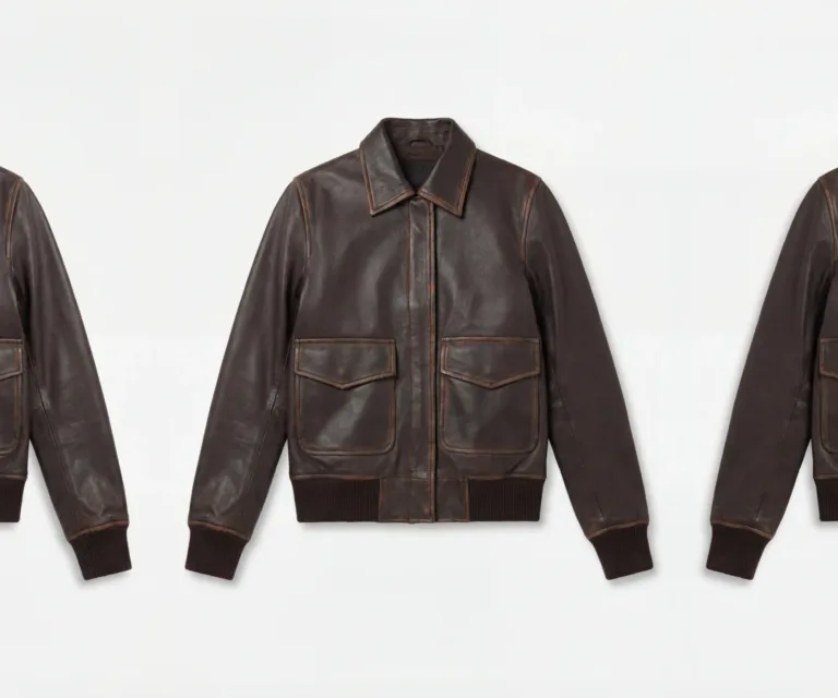 Westa A-2 Brown Leather Bomber Jacket Luxury Women's Outerwear — Rear Profile & Tailored Seaming