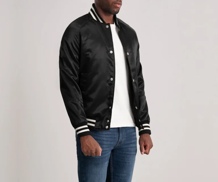 Xander Black Varsity Jacket — view 2