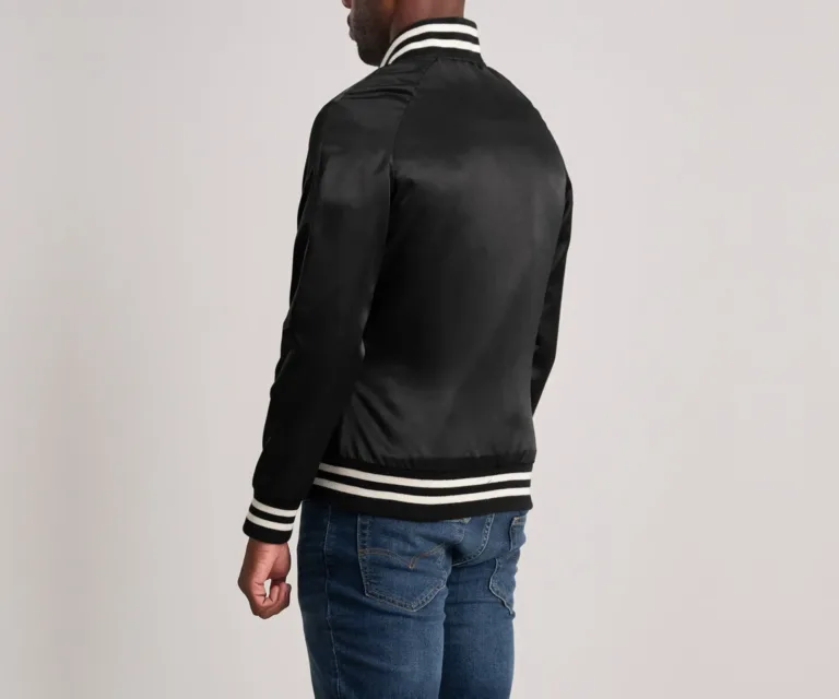Xander Black Varsity Jacket — view 5