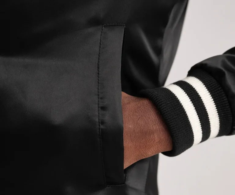 Xander Black Varsity Jacket — view 6