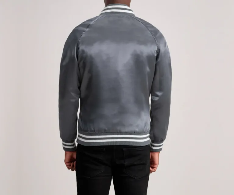 Xander Grey Varsity Jacket — view 5