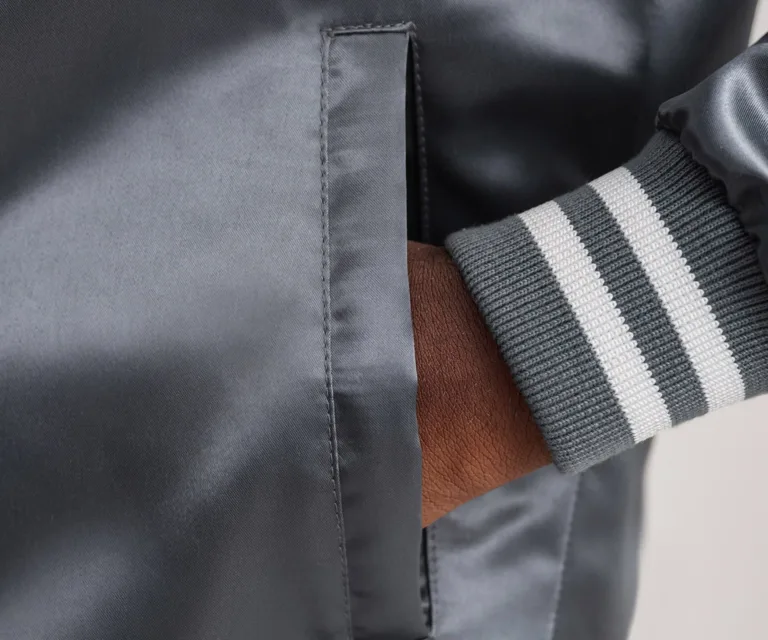 Xander Grey Varsity Jacket — view 6