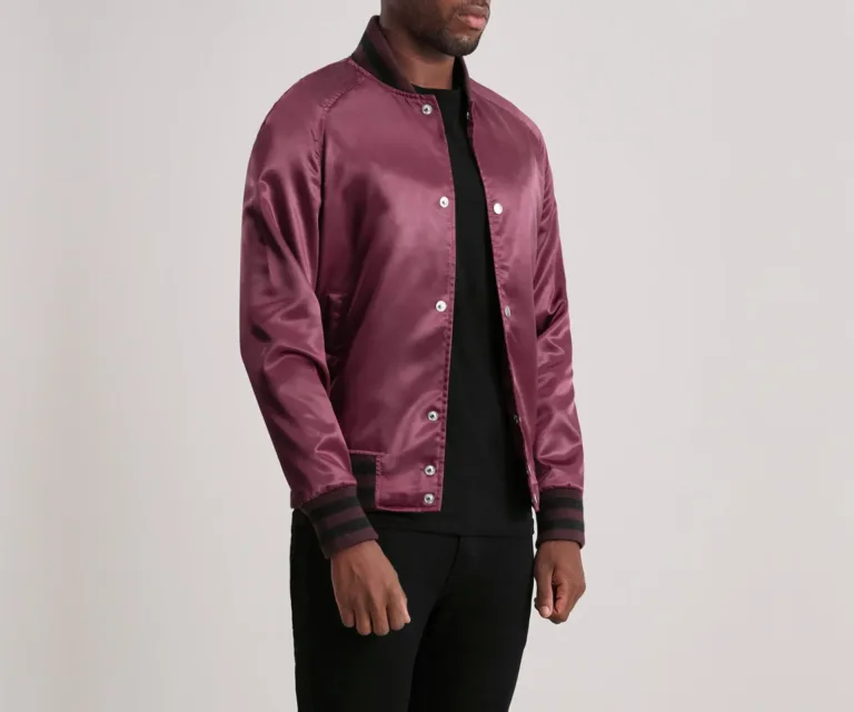 Xander Maroon Varsity Jacket — view 2
