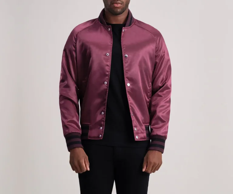 Xander Maroon Varsity Jacket — view 3