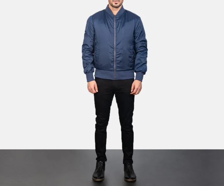 Zack Blue Bomber Jacket — view 3