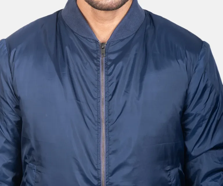 Zack Blue Bomber Jacket — view 6