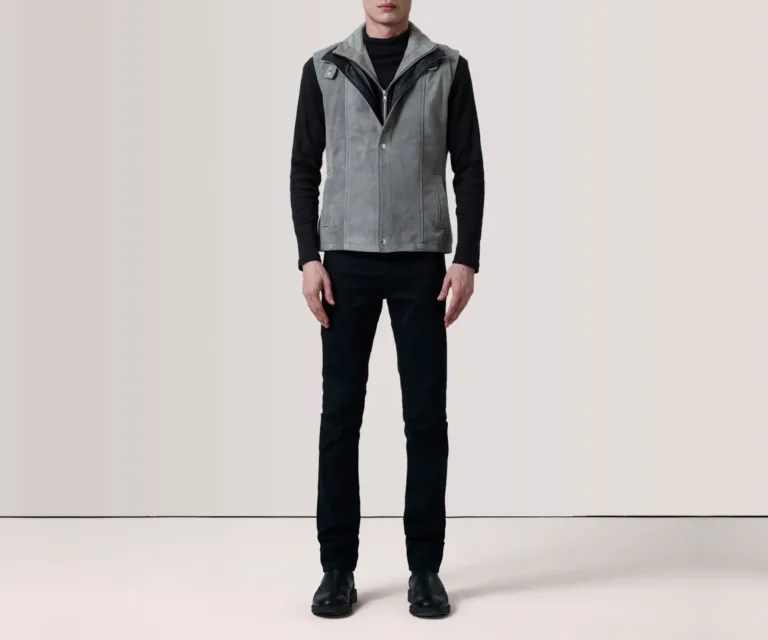 Zane Grey Suede Vest — Quarter Angle Profile & Armhole Detail